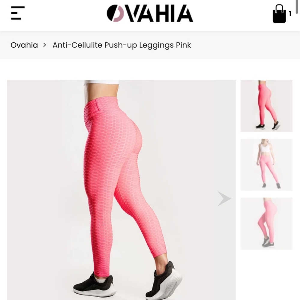 Anti-Cellulite Push-up Leggings in Pink